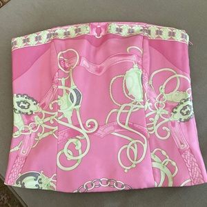 J. Laughlin Corset Top. Pink/green pattern. Size 2.